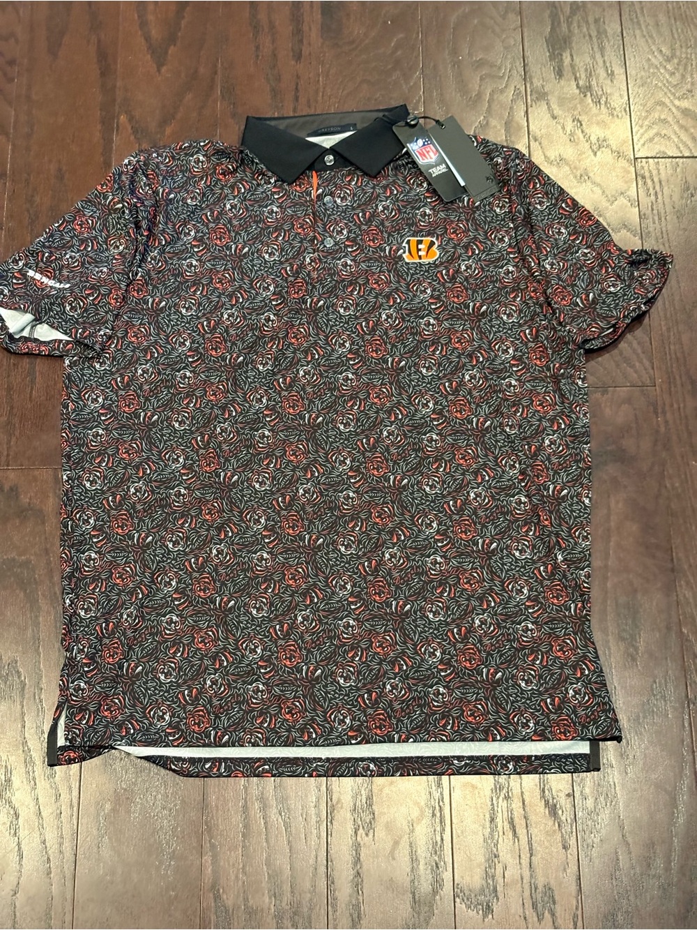 NEW Greyson x NFL Cincinnati Bengals Men’s Performance Golf Polo Size Large NWT